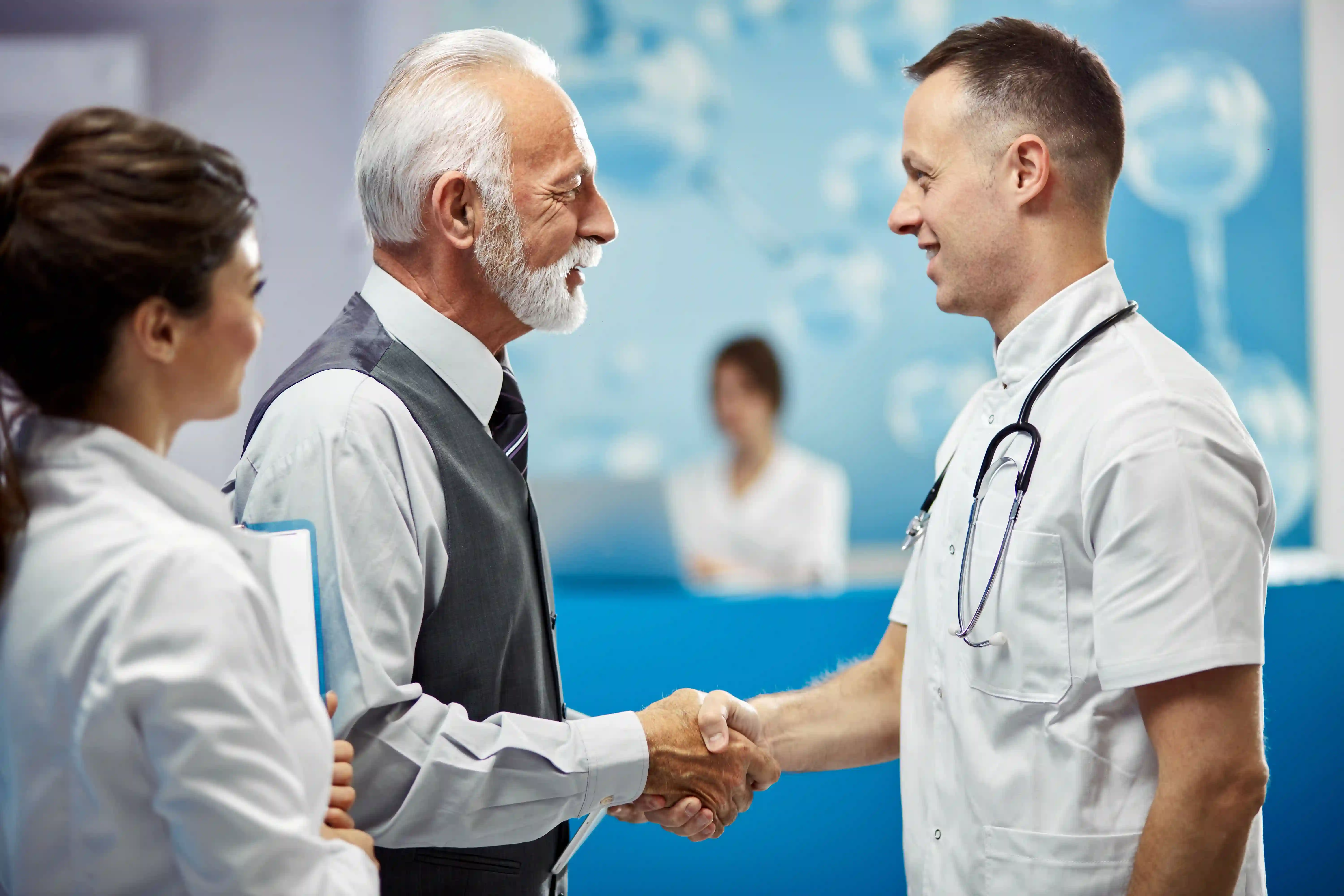 doctor hand shake image