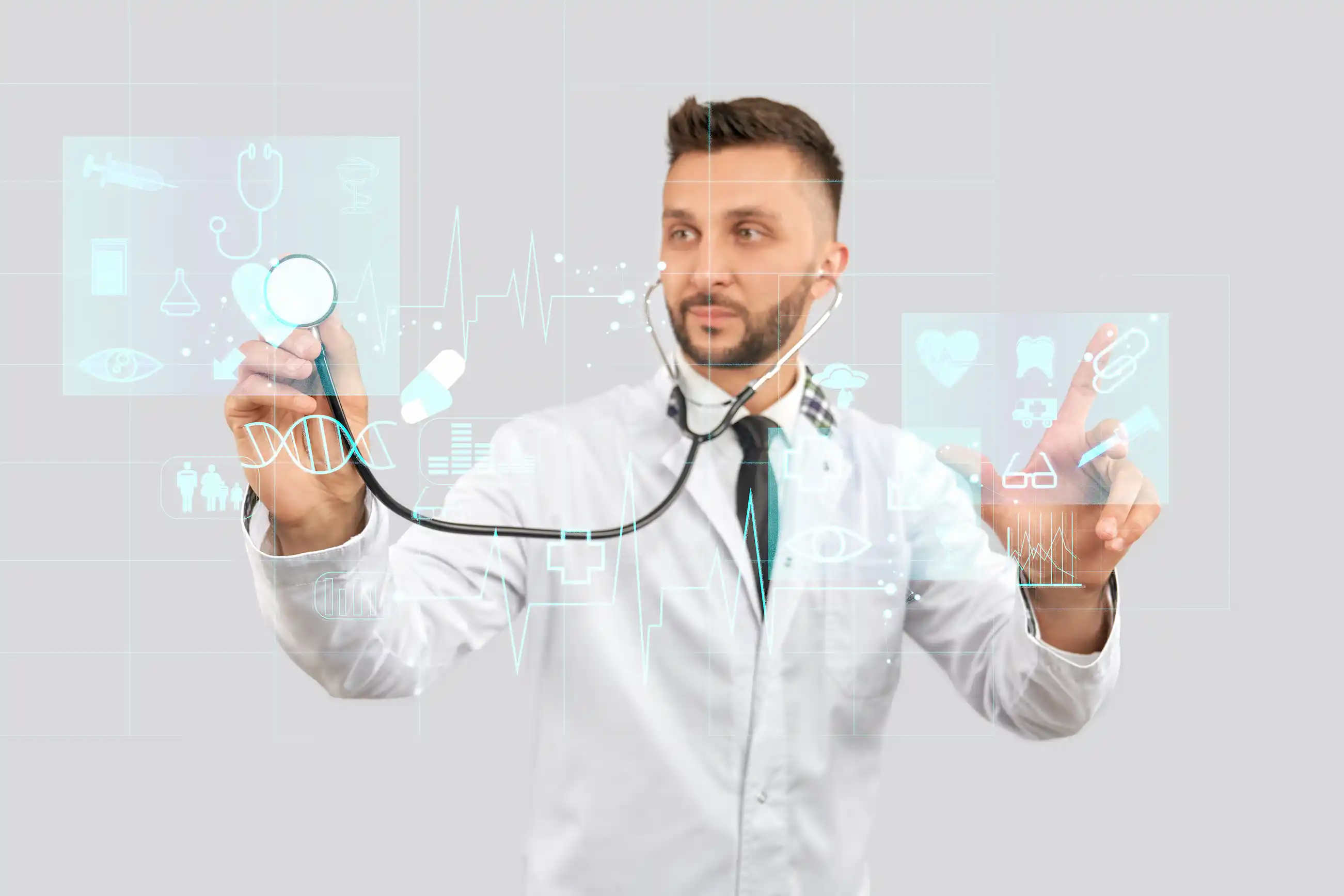 doctor uses technology image
